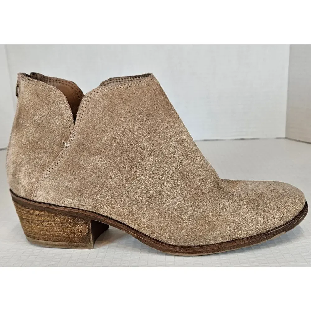 Michael By Michael Shannon Nadya Beige Leather Suede Ankle‎ Boots Size 6